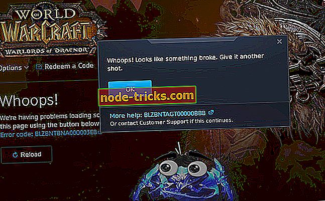 Виправлена ​​помилка World of Warcraft BLZBNTAGT00000BB8