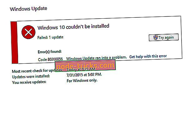 Fix Windows 10 kļūda 80200056, izmantojot šīs 3 ātrās metodes