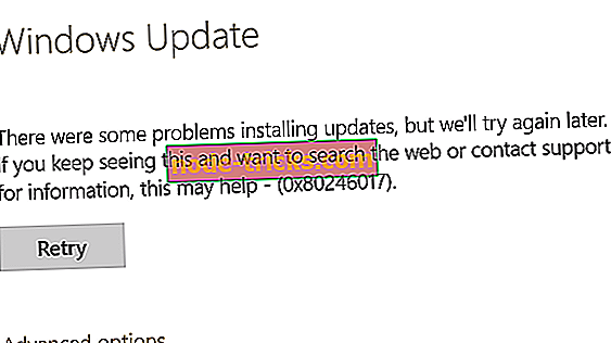 Hogyan javíthatom a Windows 10 frissítési hibát 0x80246017?