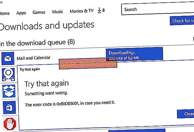إصلاح: خطأ في متجر Windows 0x80D05001